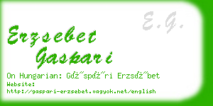 erzsebet gaspari business card